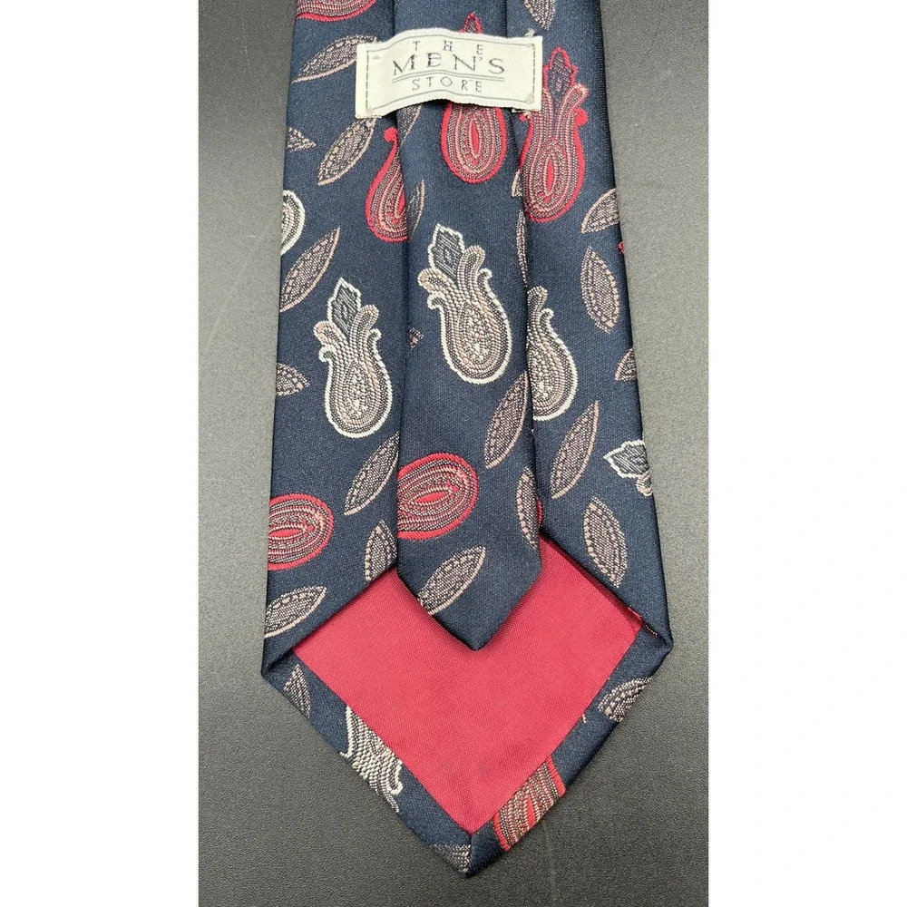 Vtg‎ Pair of Mens Neck Ties Paisley Polka Dot Burgundy Blue Mens Store Nautica
